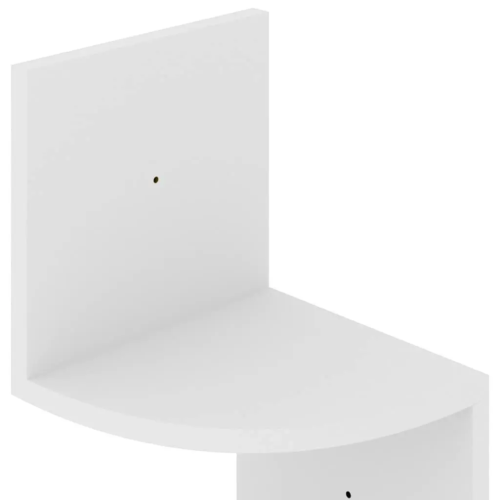 Wall Corner Shelf White 19x19x123 cm Engineered Wood 326831