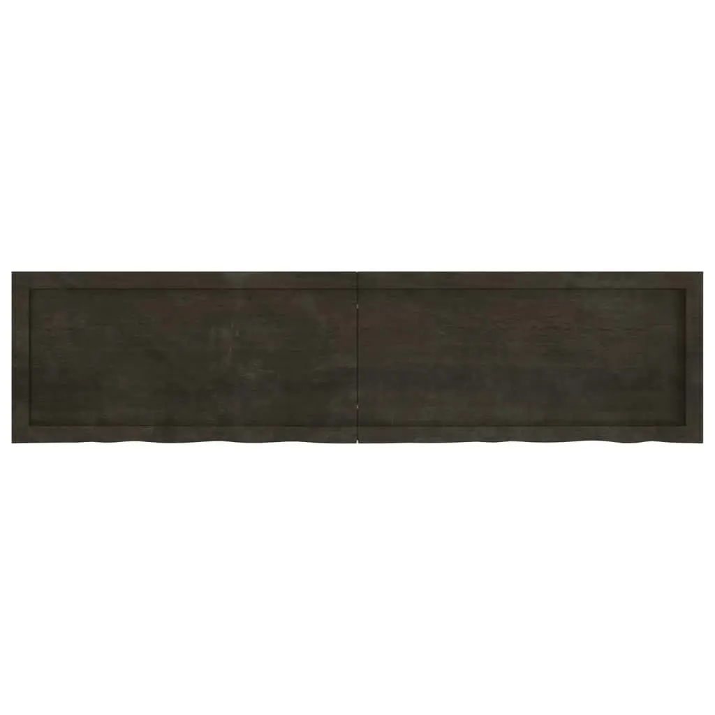 Wall Shelf Dark Brown 160x40x(2-4) cm Treated Solid Wood Oak 363830