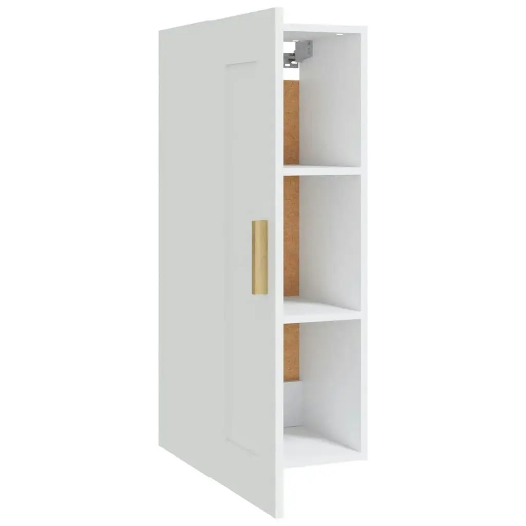 Wall Cabinet White 35x34x90 cm Engineered Wood 812465