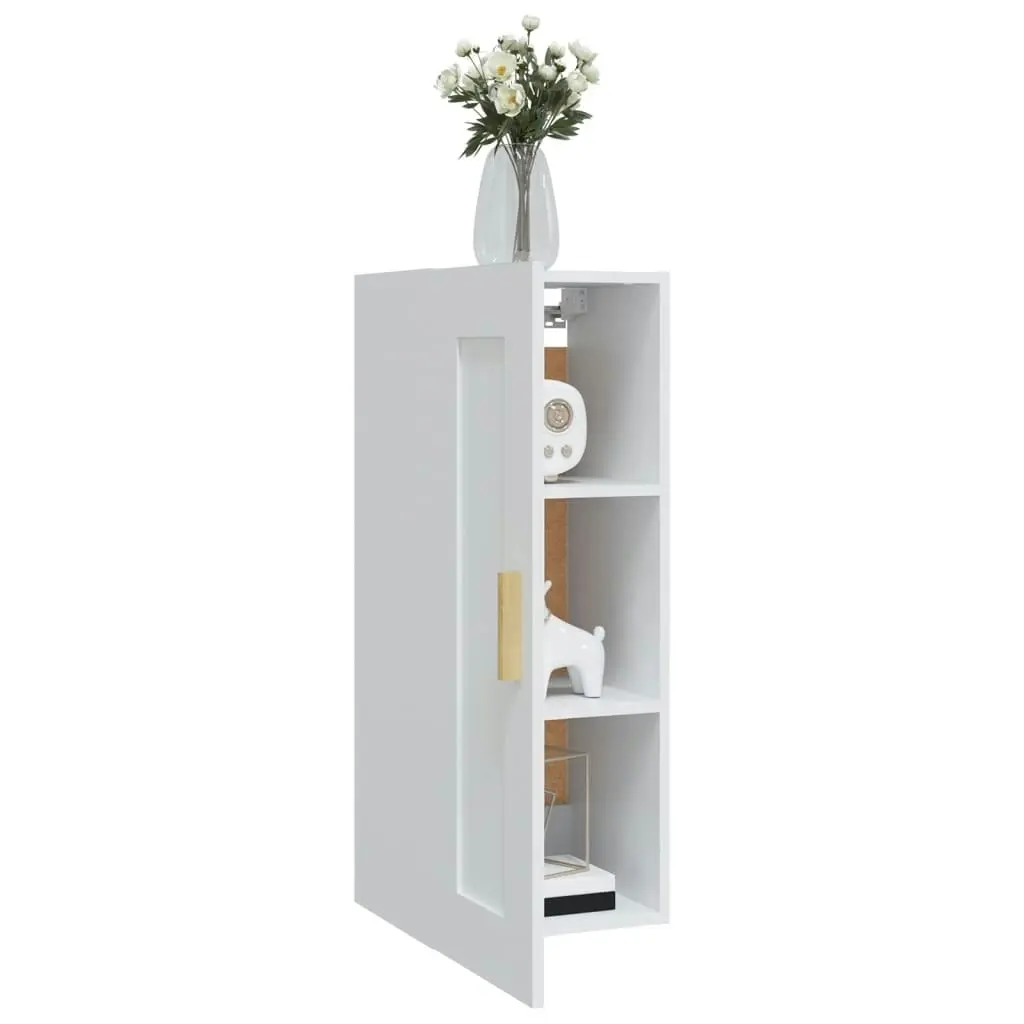 Wall Cabinet White 35x34x90 cm Engineered Wood 812465