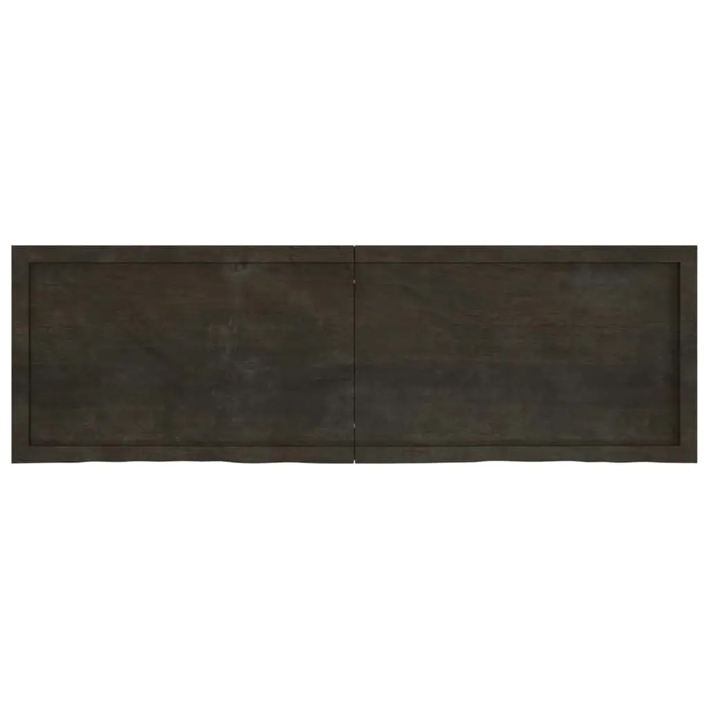 Wall Shelf Dark Brown 160x50x(2-4) cm Treated Solid Wood Oak 363832