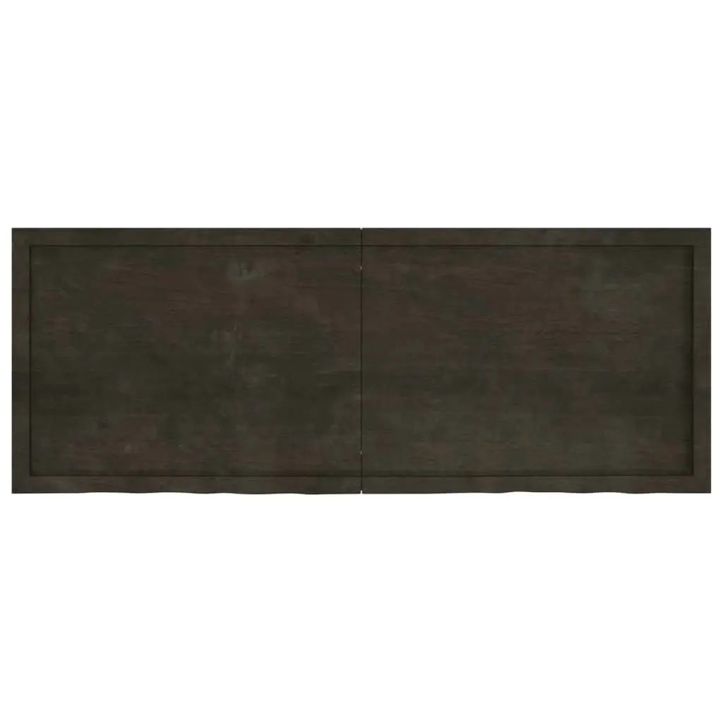 Wall Shelf Dark Brown 160x60x(2-4) cm Treated Solid Wood Oak 363834