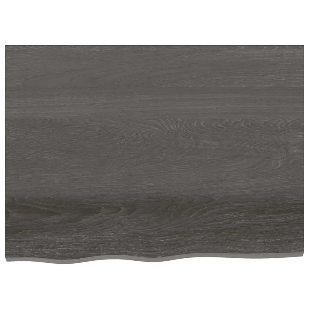 Wall Shelf Dark Brown 80x60x2 cm Treated Solid Wood Oak 363791