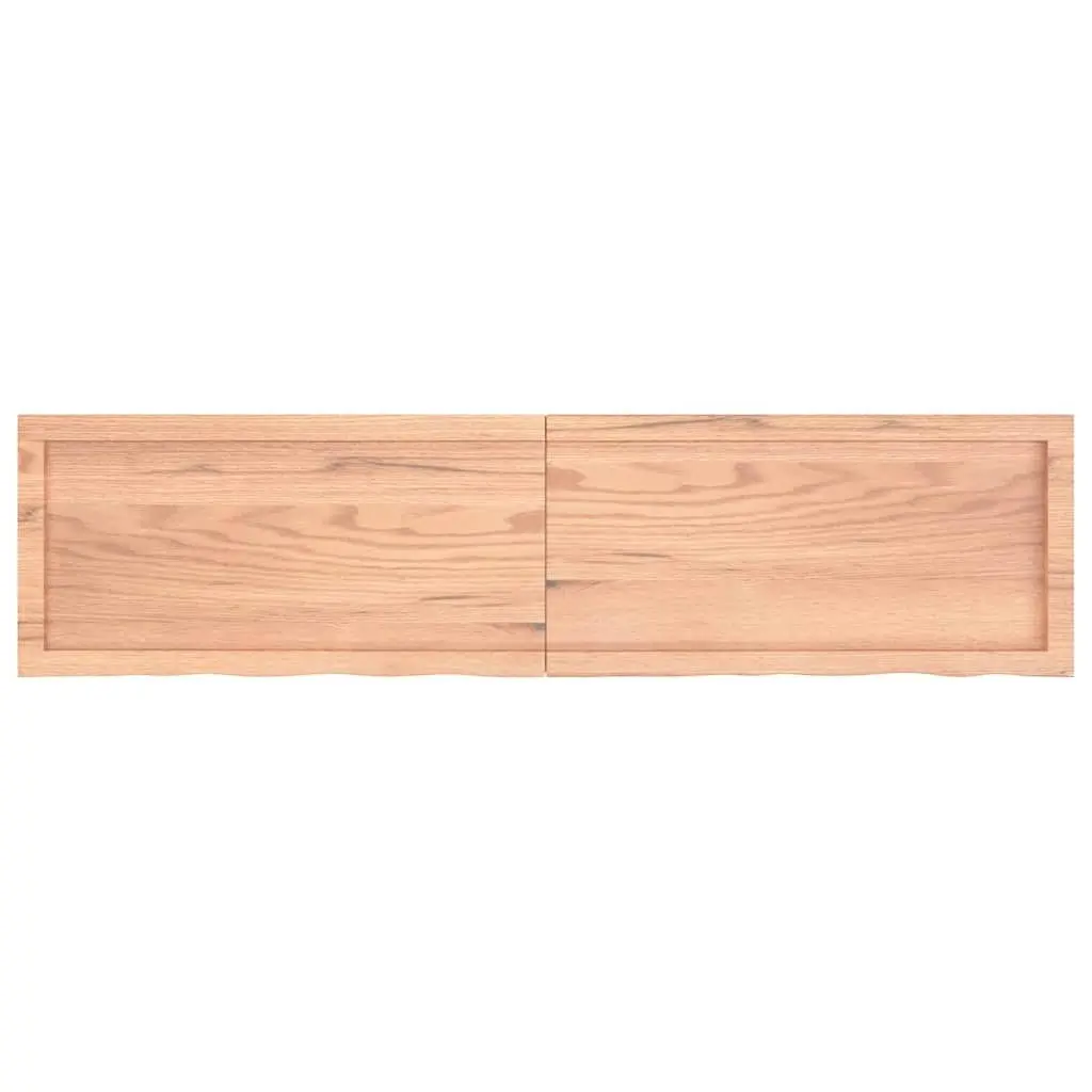 Wall Shelf Light Brown 160x40x(2-4) cm Treated Solid Wood Oak 363710