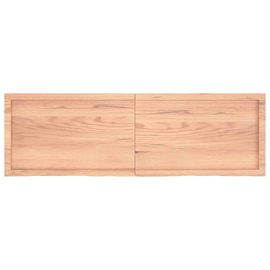 Wall Shelf Light Brown 160x50x(2-4) cm Treated Solid Wood Oak 363712