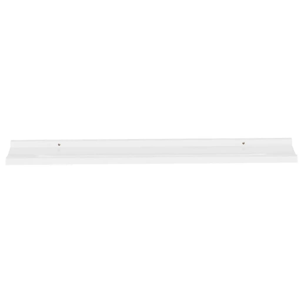 Wall Shelves 2 pcs High Gloss White 100x9x3 cm 326651