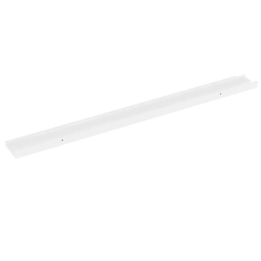 Wall Shelves 2 pcs High Gloss White 100x9x3 cm 326651