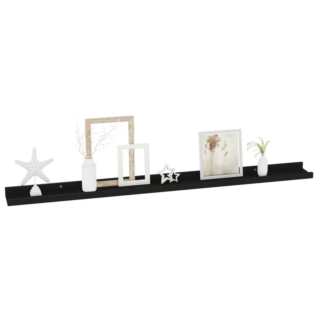 Wall Shelves 2 pcs Black 100x9x3 cm 326665