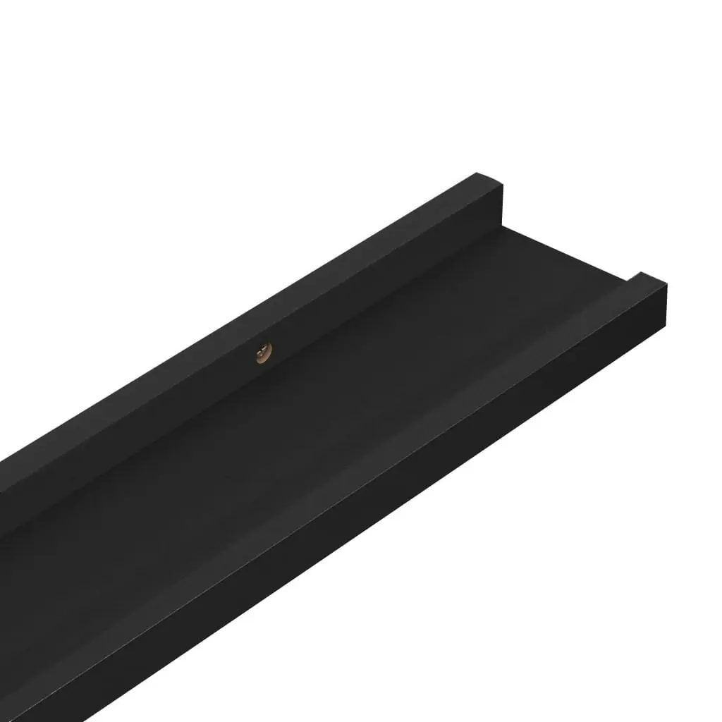 Wall Shelves 2 pcs Black 100x9x3 cm 326665