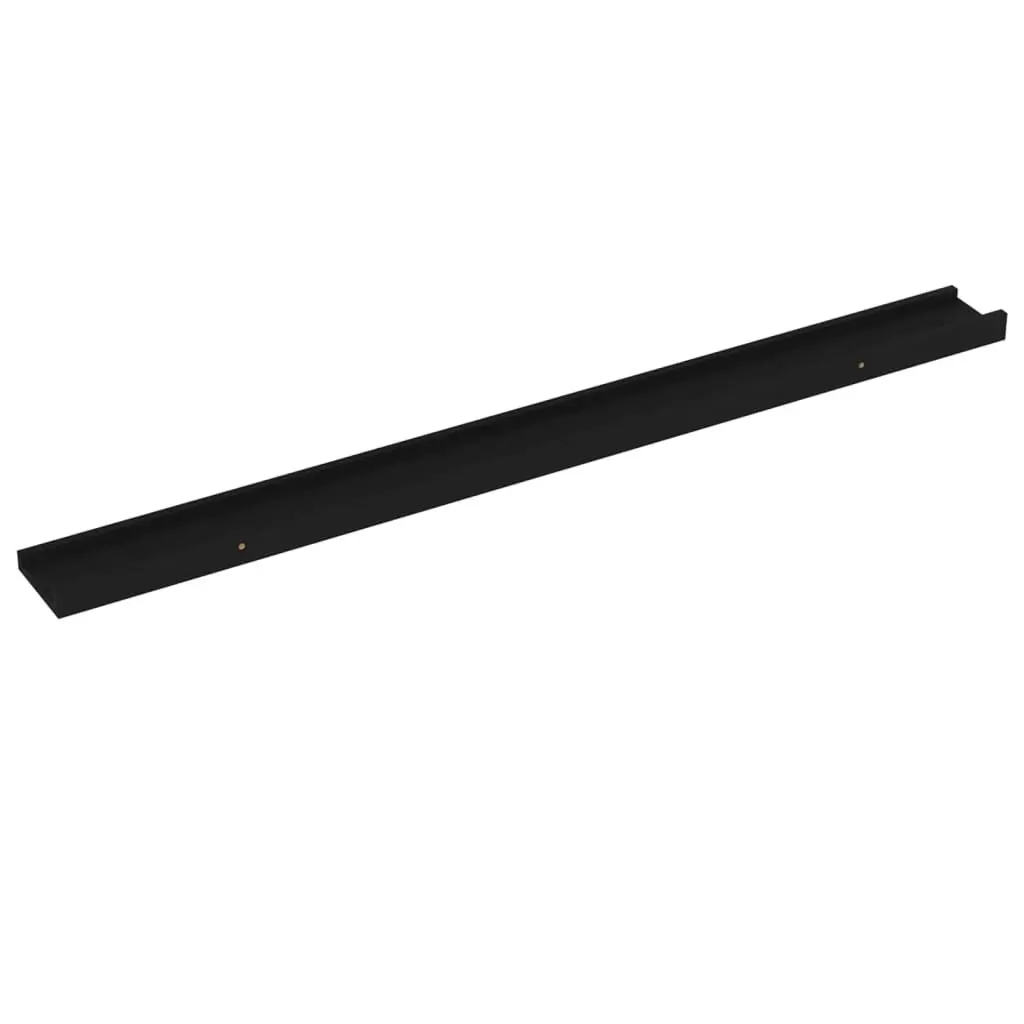 Wall Shelves 2 pcs Black 100x9x3 cm 326665