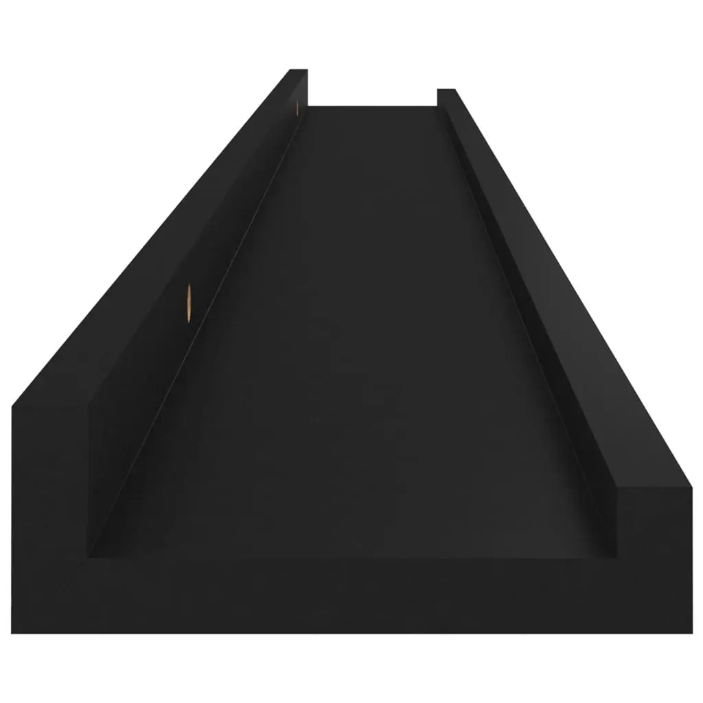 Wall Shelves 2 pcs Black 100x9x3 cm 326665