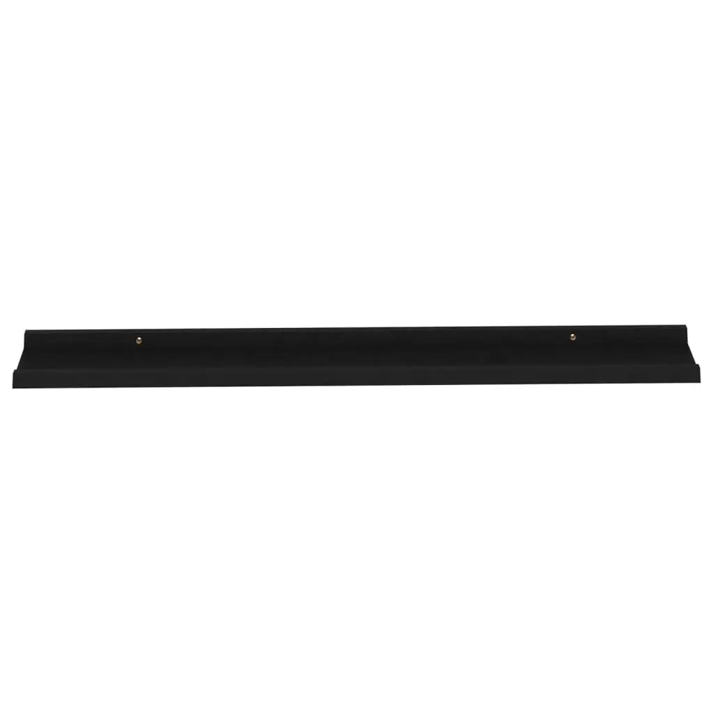 Wall Shelves 2 pcs Black 100x9x3 cm 326665