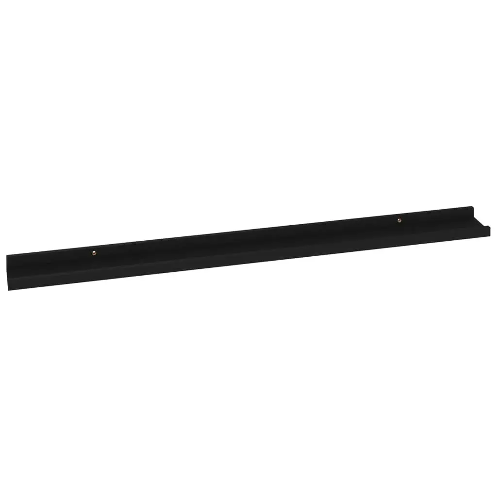 Wall Shelves 2 pcs Black 100x9x3 cm 326665