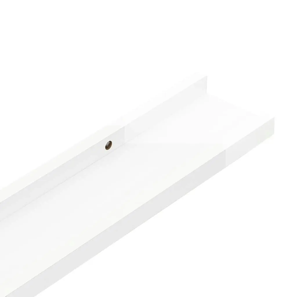 Wall Shelves 2 pcs High Gloss White 80x9x3 cm 326650