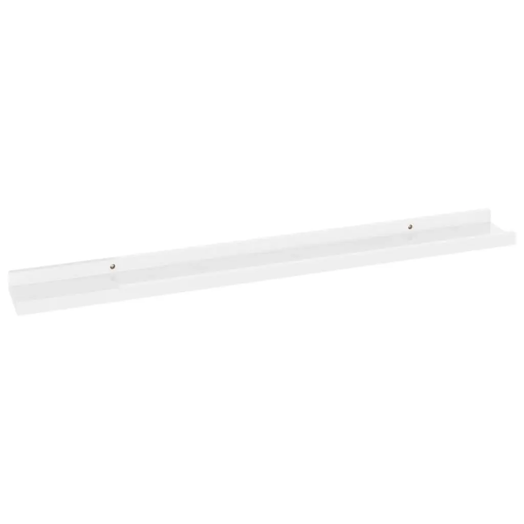 Wall Shelves 2 pcs High Gloss White 80x9x3 cm 326650