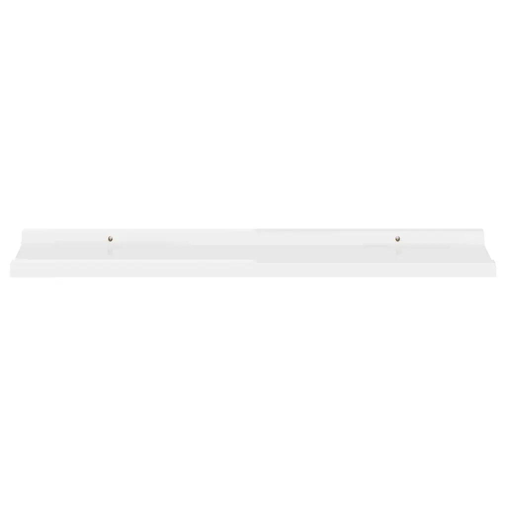 Wall Shelves 2 pcs High Gloss White 80x9x3 cm 326650