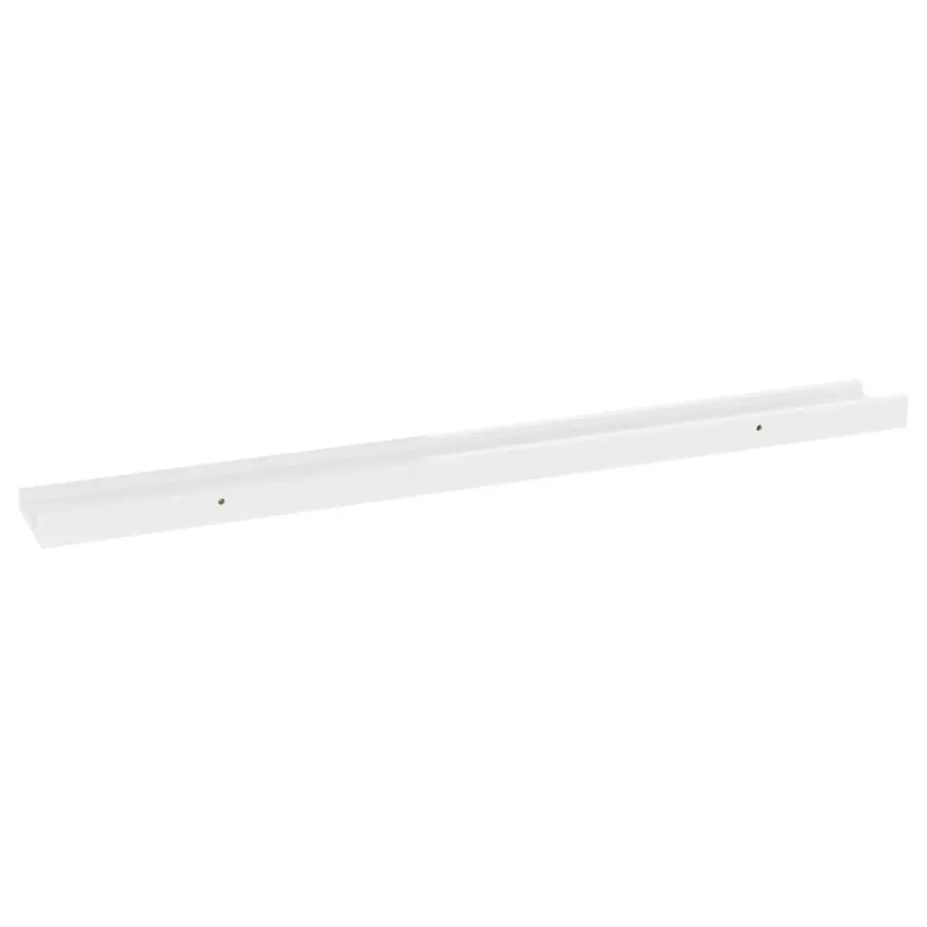 Wall Shelves 2 pcs High Gloss White 80x9x3 cm 326650