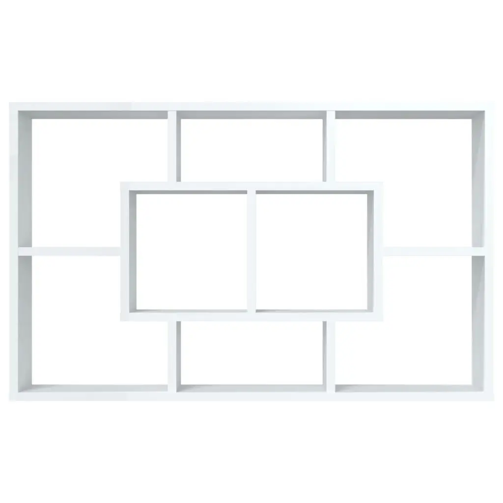 Wall Shelf White 85x16x52.5 cm Engineered Wood 801418