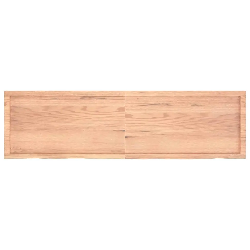 Wall Shelf Light Brown 180x50x(2-4) cm Treated Solid Wood Oak 363720