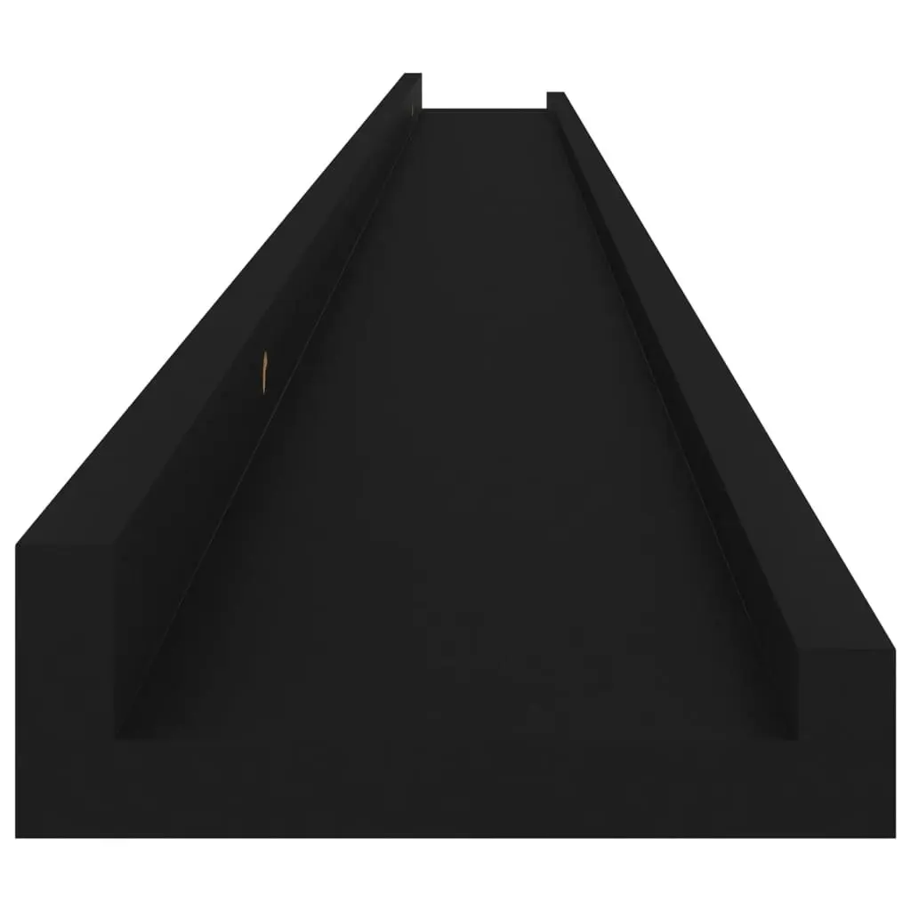 Wall Shelves 2 pcs Black 115x9x3 cm 326666