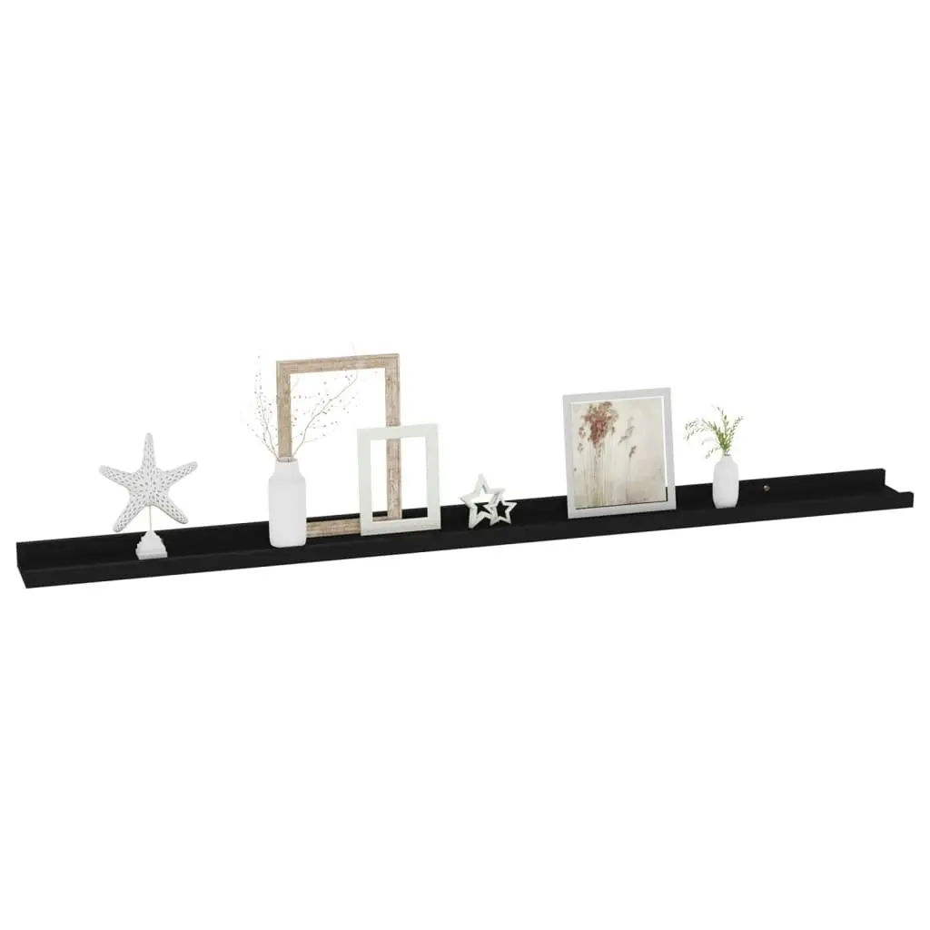 Wall Shelves 2 pcs Black 115x9x3 cm 326666