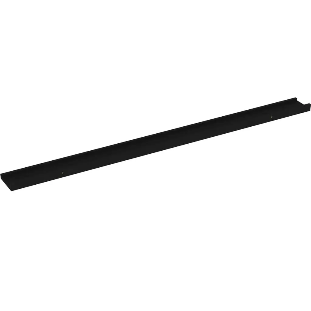 Wall Shelves 2 pcs Black 115x9x3 cm 326666