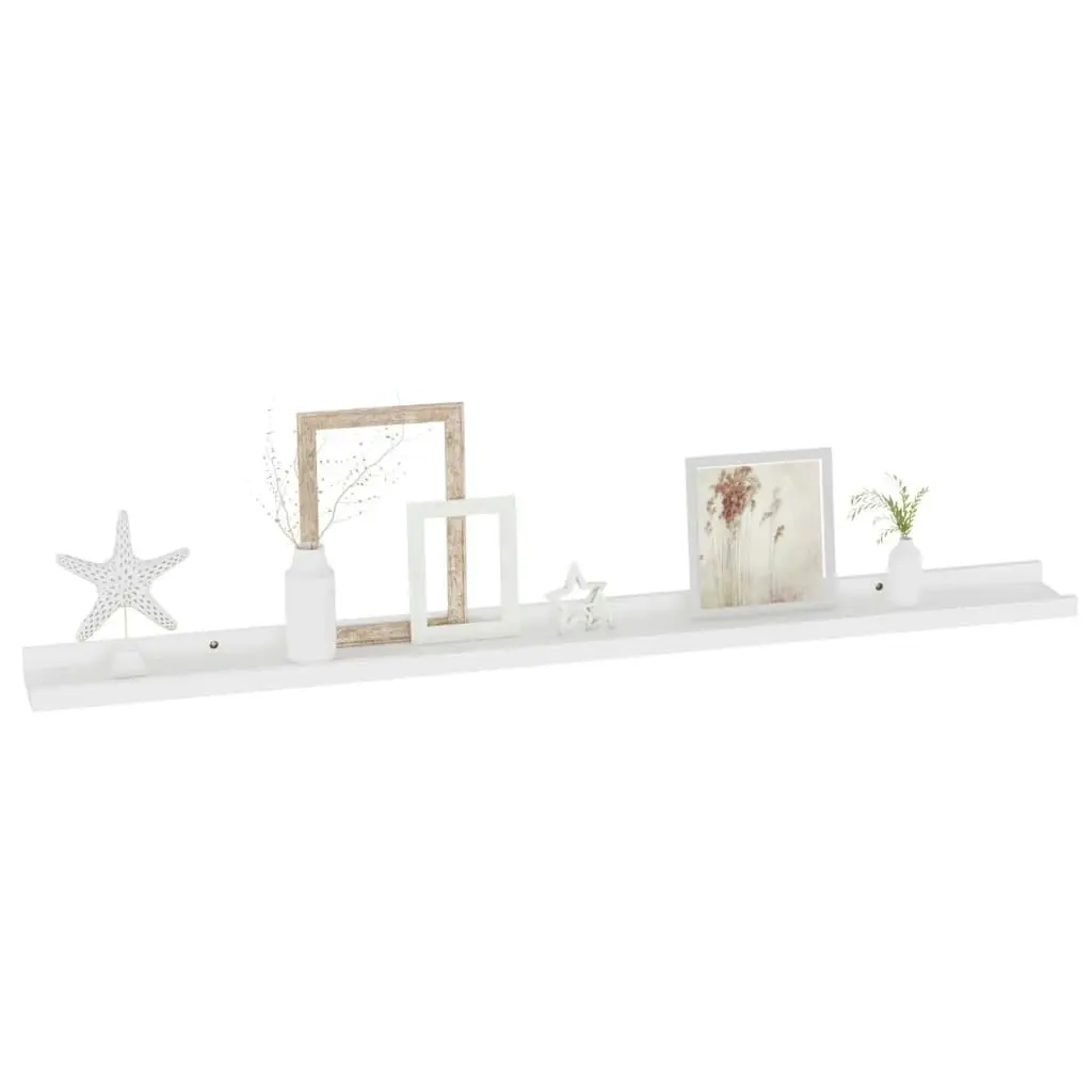 Wall Shelves 2 pcs White 100x9x3 cm 326658