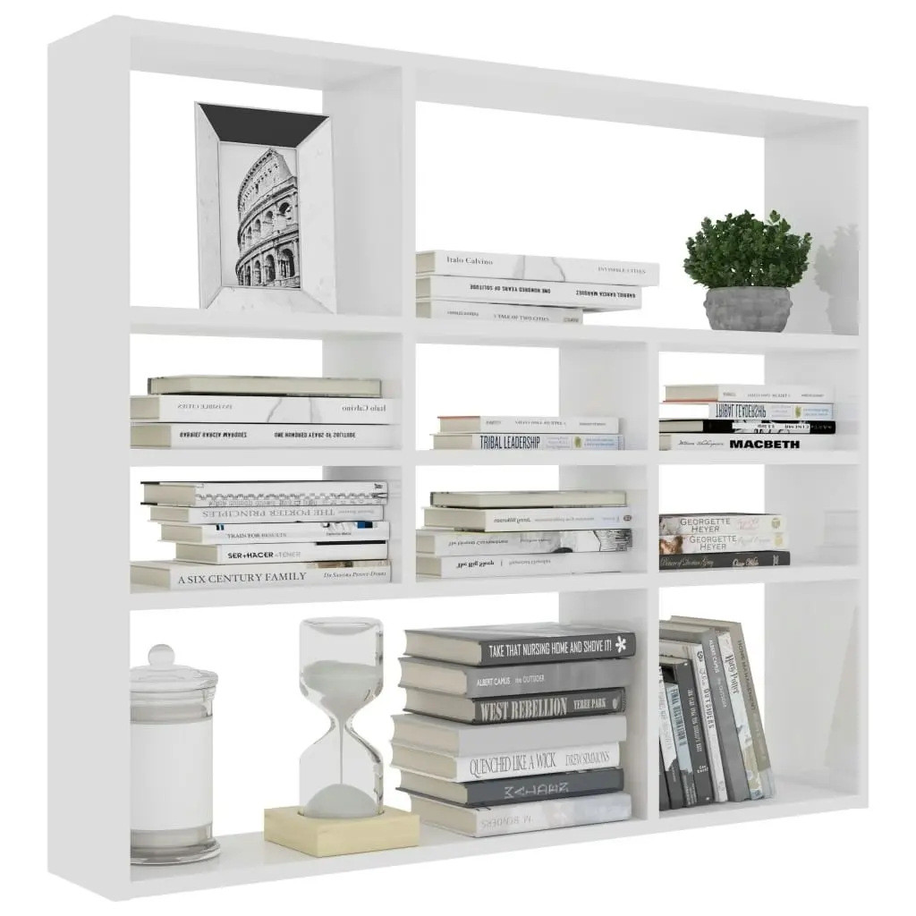 Wall Shelf White 90x16x78 cm Engineered Wood 802939