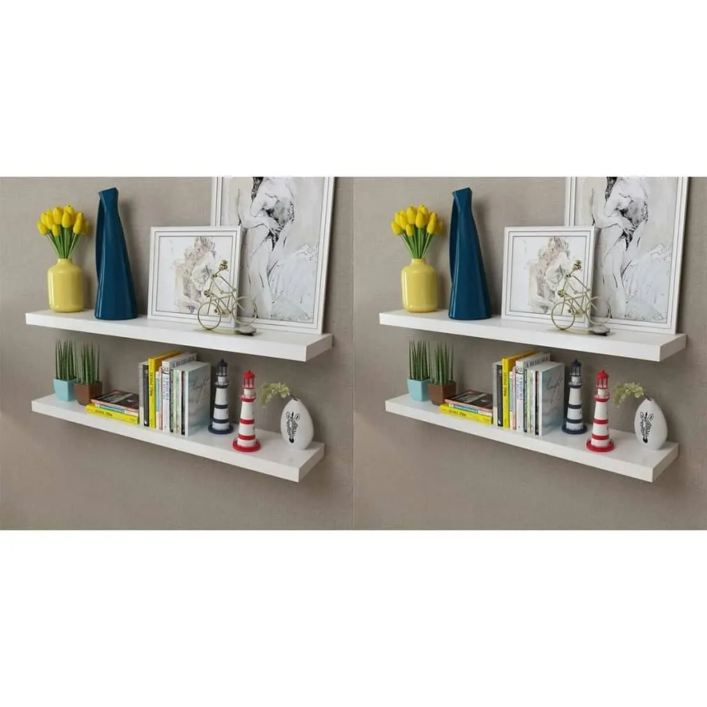 Wall Shelves 4 pcs White 100 cm 275999