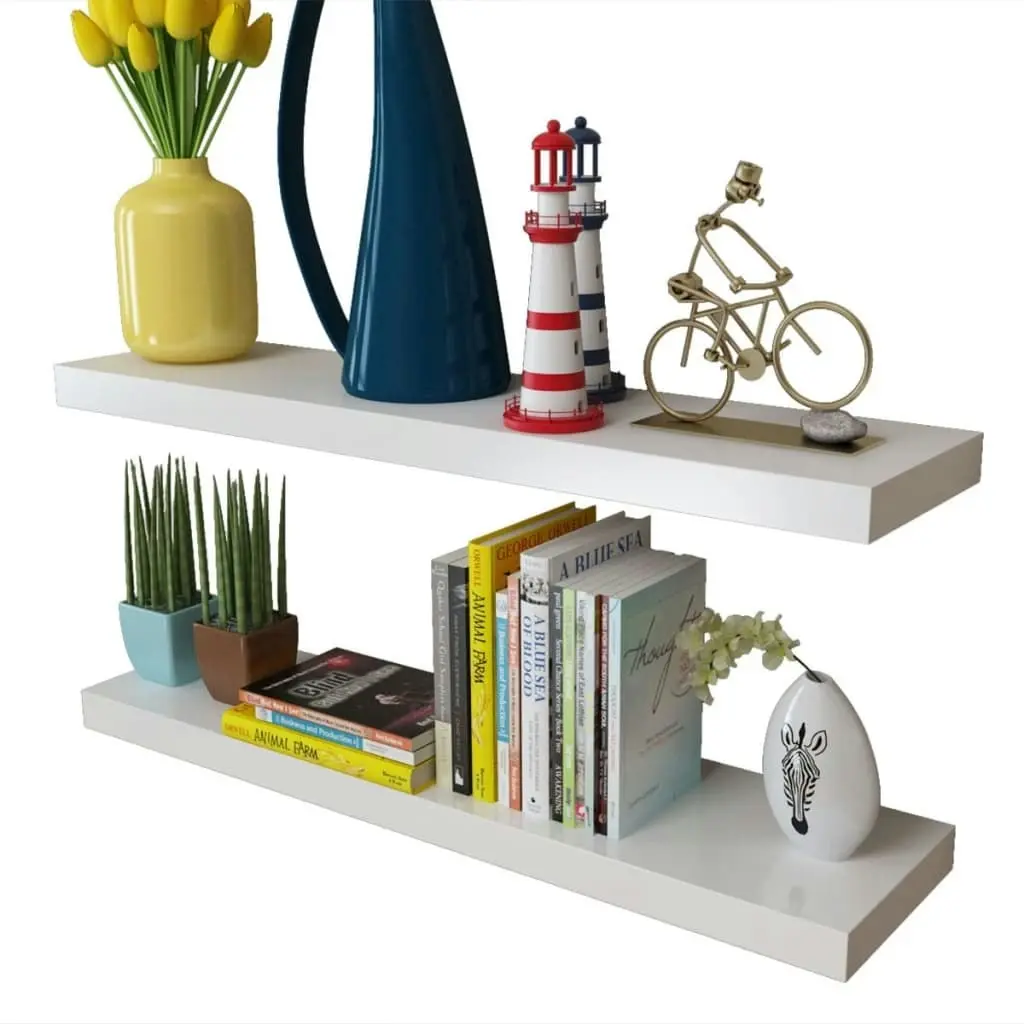 Wall Shelves 4 pcs White 80 cm 275998