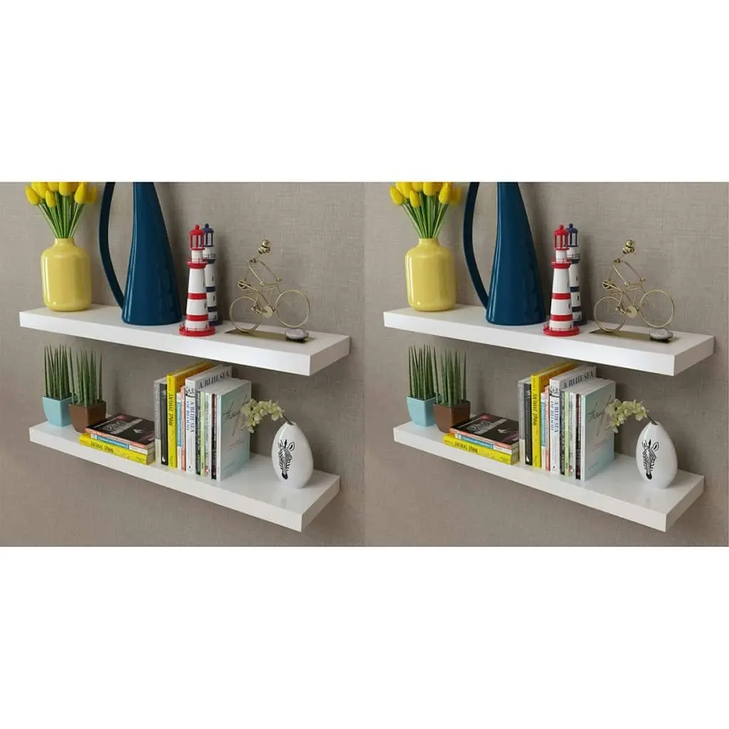 Wall Shelves 4 pcs White 80 cm 275998