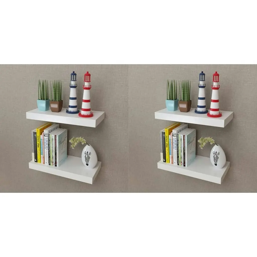 Wall Shelves 4 pcs White 40 cm 275996