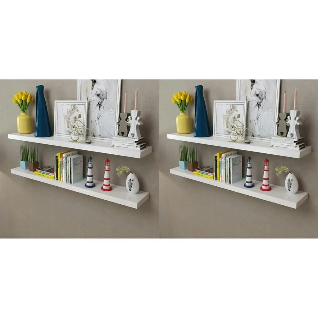 Wall Shelves 4 pcs White 120 cm 276000