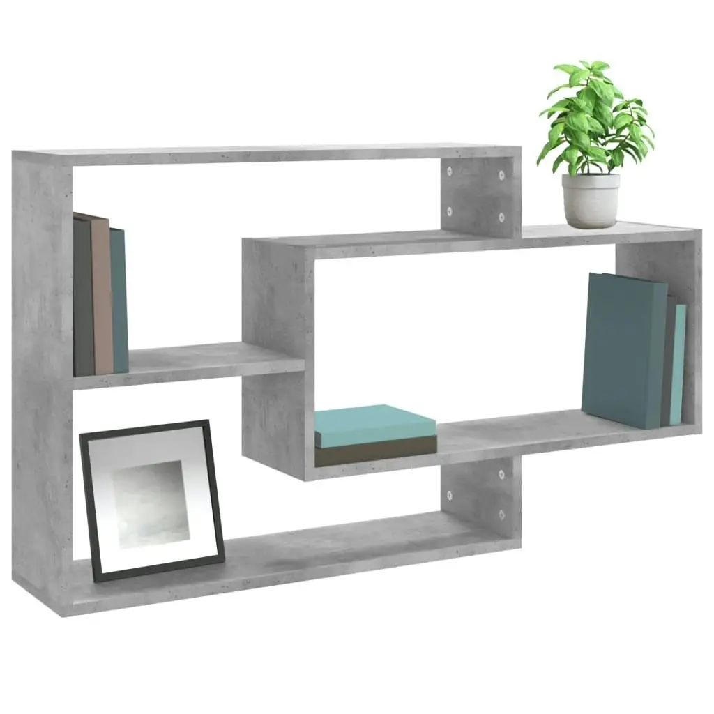 Wall Shelves Concrete Grey 104x20x58.5 cm Engineered Wood 800328