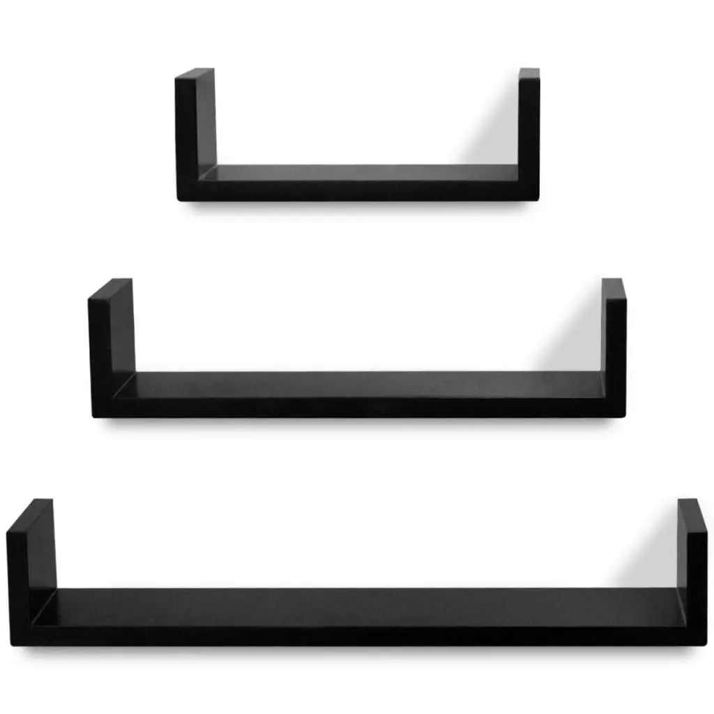 Wall Shelves 6 pcs Black 275989