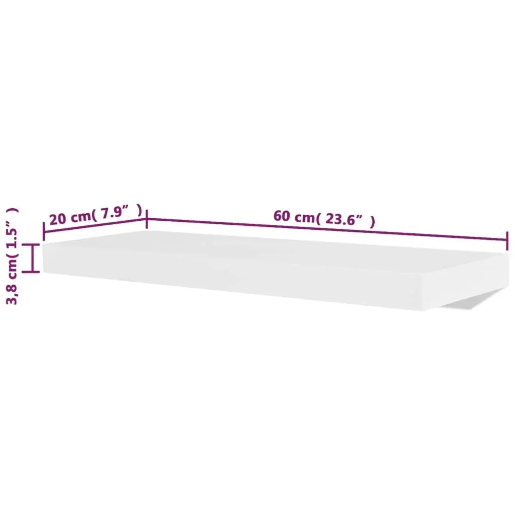 Wall Shelves 4 pcs White 60 cm 275997