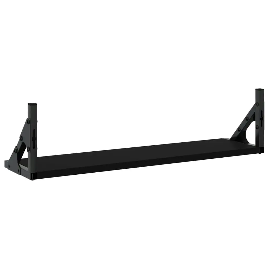 Wall Shelves 2 pcs Black 60x15x15.5 cm 836323