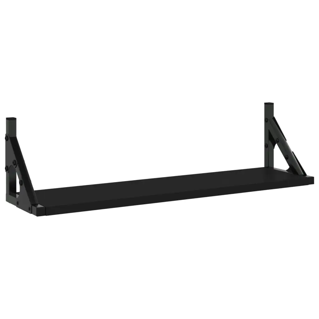 Wall Shelves 2 pcs Black 60x15x15.5 cm 836323