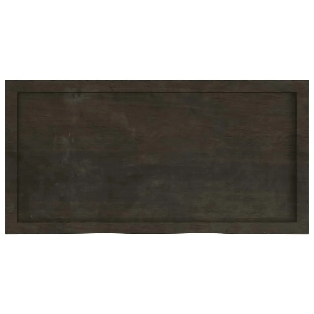 Wall Shelf Dark Brown 100x50x(2-6) cm Treated Solid Wood Oak 363808