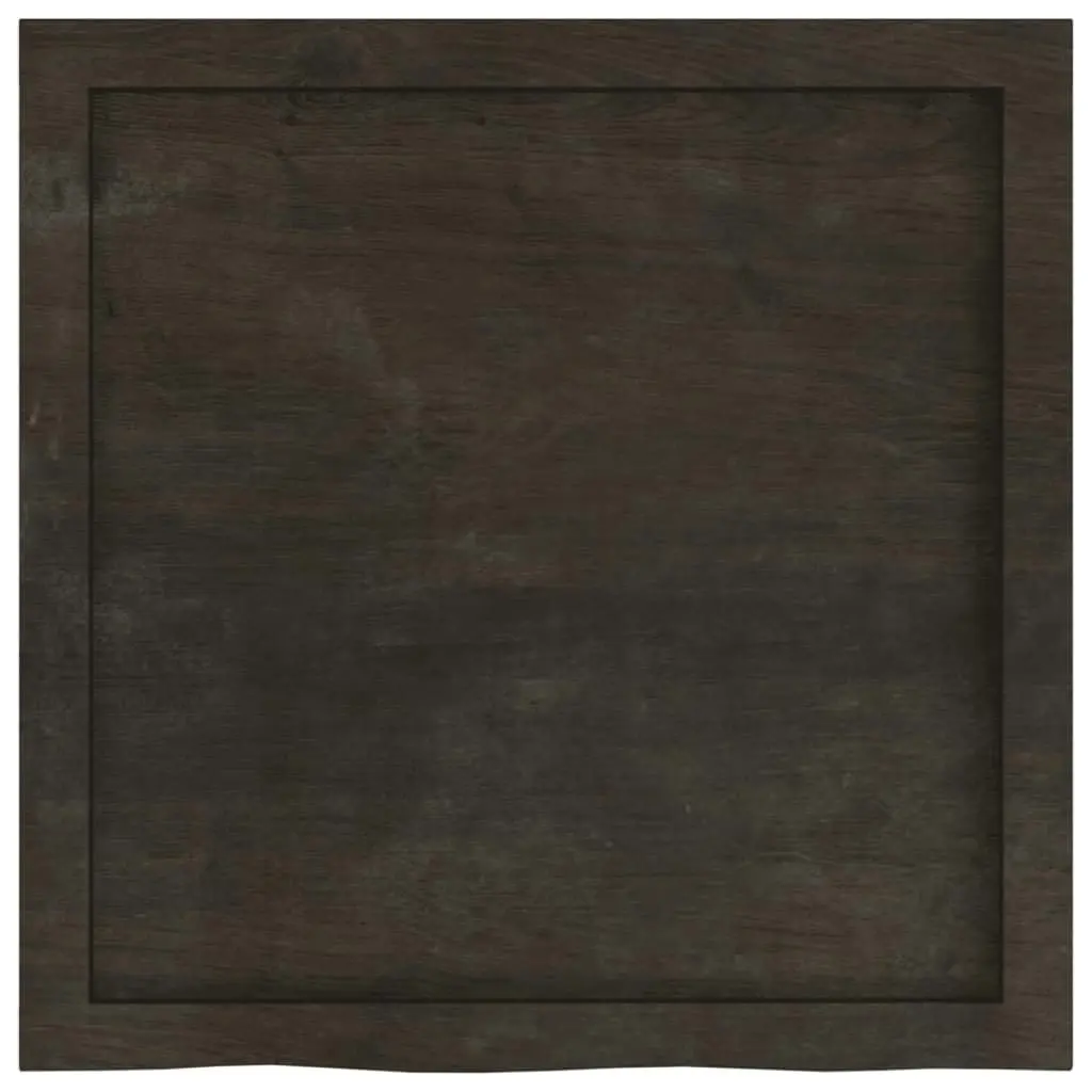 Wall Shelf Dark Brown 60x60x(2-4) cm Treated Solid Wood Oak 363774