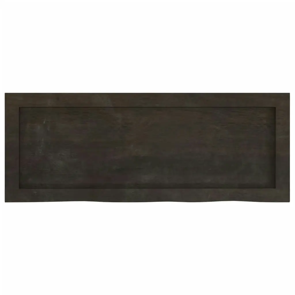 Wall Shelf Dark Brown 80x30x(2-4) cm Treated Solid Wood Oak 363783