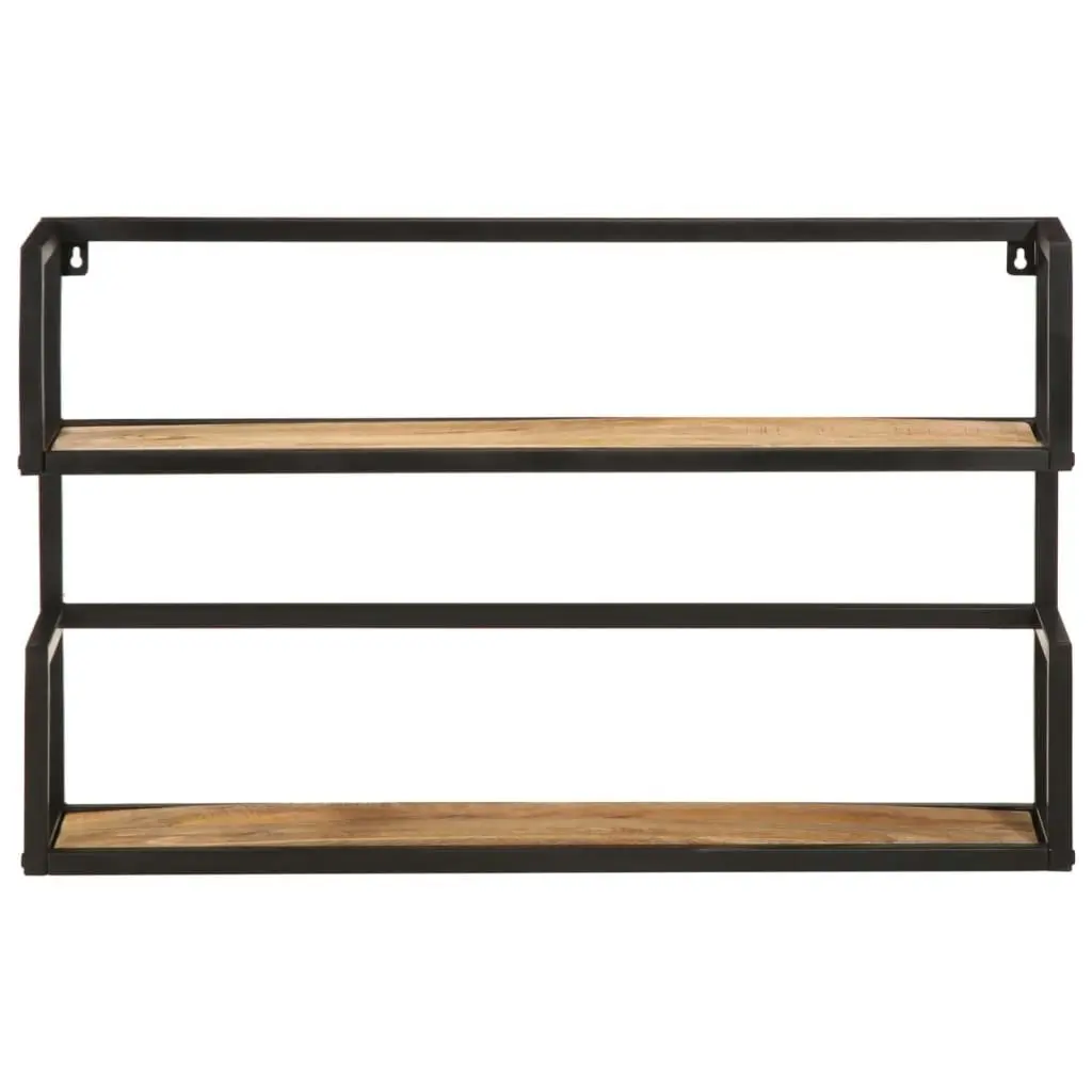 Wall Shelf 90x20x55 cm Solid Wood Mango and Iron 374966