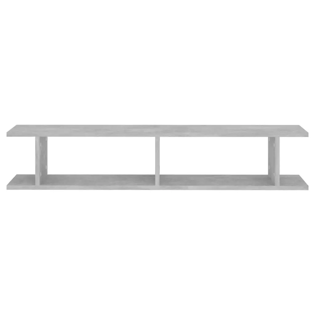 Wall Shelves 2 pcs Concrete Grey 105x18x20 cm Engineered Wood 807209