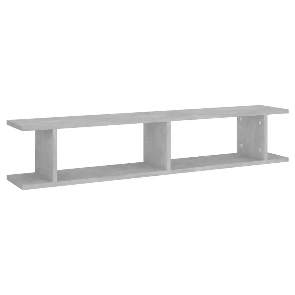 Wall Shelves 2 pcs Concrete Grey 105x18x20 cm Engineered Wood 807209