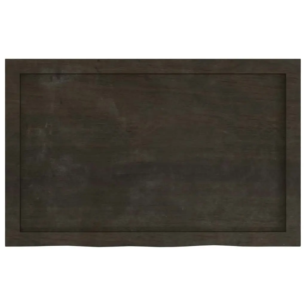 Wall Shelf Dark Brown 80x50x(2-4) cm Treated Solid Wood Oak 363789