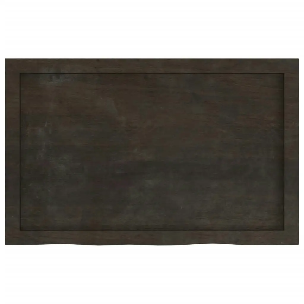 Wall Shelf Dark Brown 80x50x(2-6) cm Treated Solid Wood Oak 363790