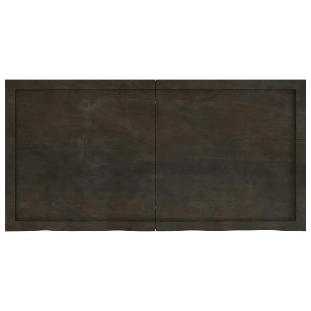 Wall Shelf Dark Brown 120x60x(2-6) cm Treated Solid Wood Oak 363819