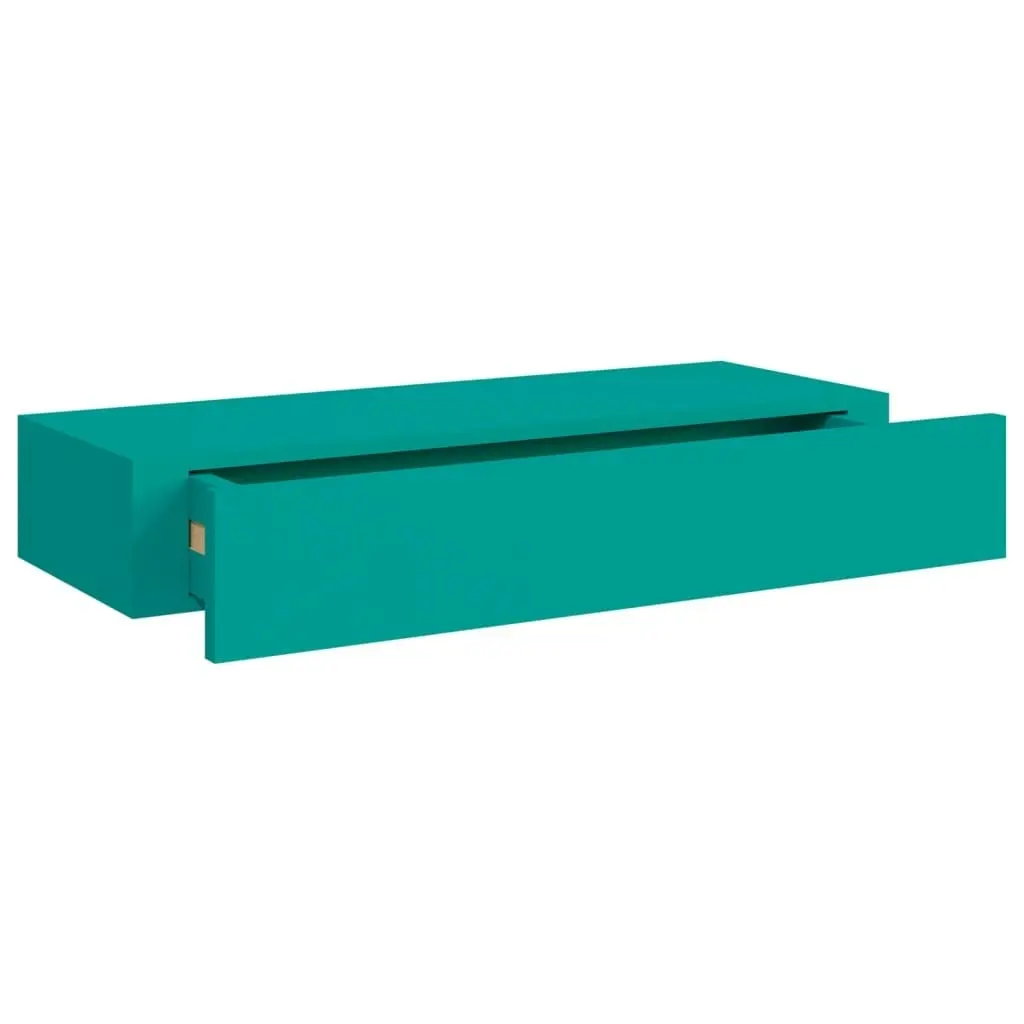 Wall-mounted Drawer Shelf Blue 60x23.5x10cm MDF 330267