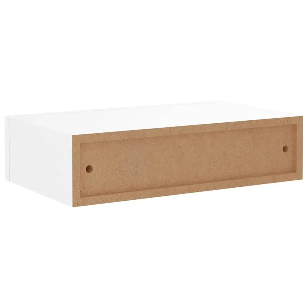 Wall-mounted Drawer Shelf White 40x23.5x10cm MDF 330241