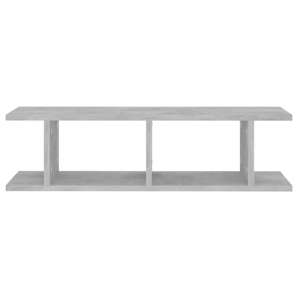 Wall Shelves 2 pcs Concrete Grey 75x18x20 cm Engineered Wood 807191